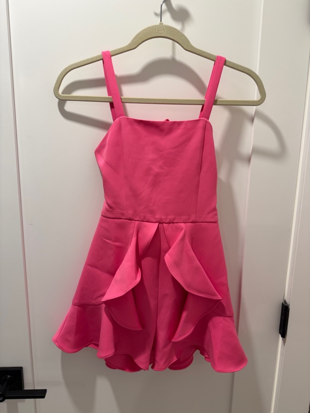 Girls Pink Ruffle Party Dress